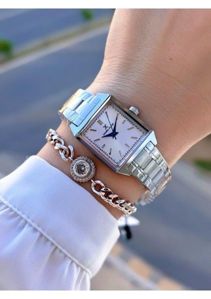 Çelik Kordon 30 mt Suya Dayanıklı 2 Yıl Garantili Kadın Kol Saati+Bileklik BYN.10816.1 fiyatları