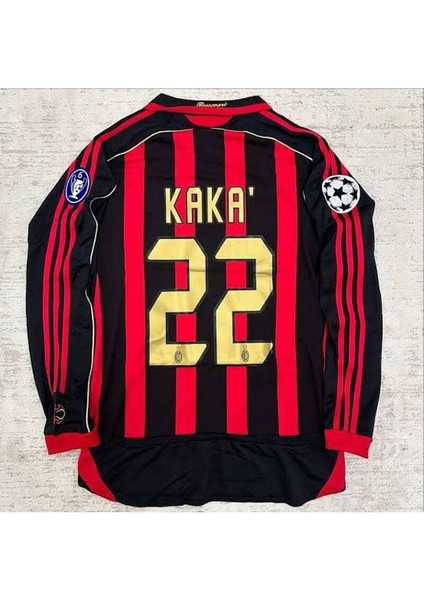 Efsane A.c M.i.la.n 2006/07 #22 Kaka Leite Nostalji Yetişkin Forması Uzun Kollu (Kırmızı)