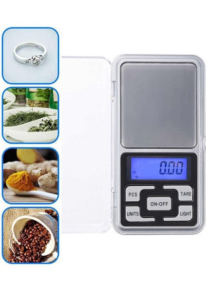 Dijital Hassas Elektronik Kuyumcu Cep Terazisi Tartı 200 gr 0.01 gr (4767) - MDE1698-4097