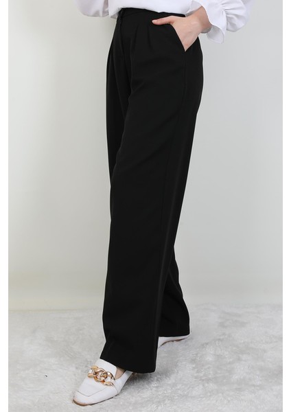 Beli Lastikli Düğmeli Pantolon Siyah indirimleri