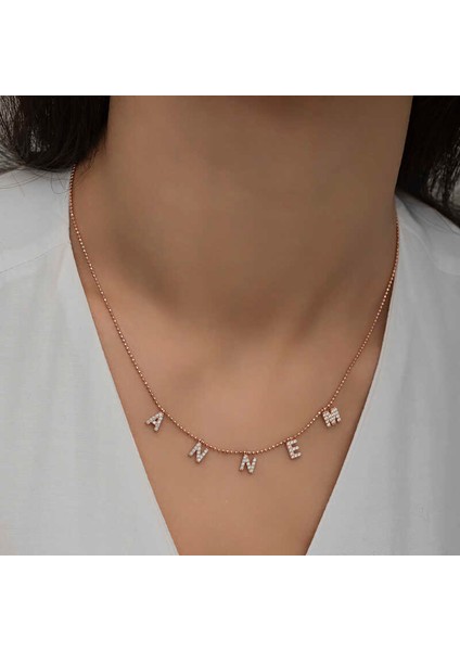 ​gümüş Rose Annem Yazılı Bayan Kolye indirimleri