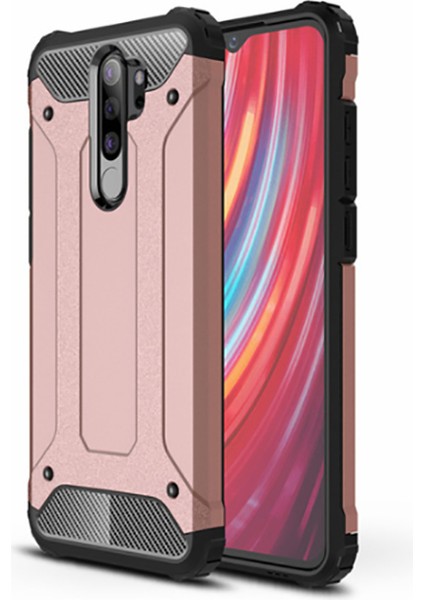 Xiaomi Redmi Note 8 Pro Kılıf Zırh Tank Sert Korumalı Silikon Crash Silikon Kapak