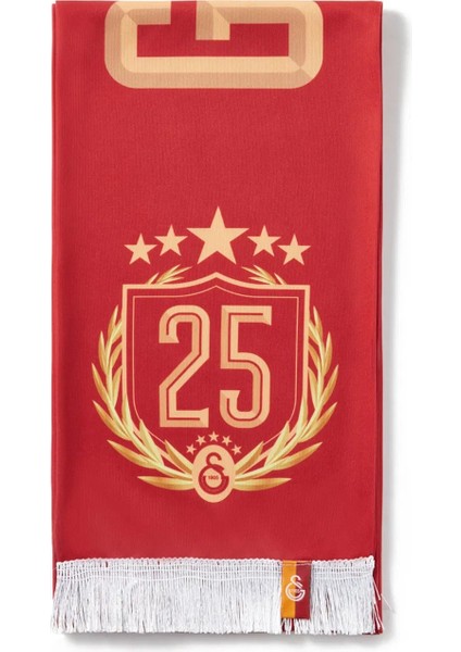 Lisanslı Kırmızı 5 Yıldız Şal Atkı