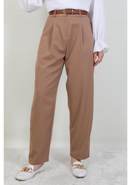 Kemerli Kalem Pantolon Sütlükahve fiyatları