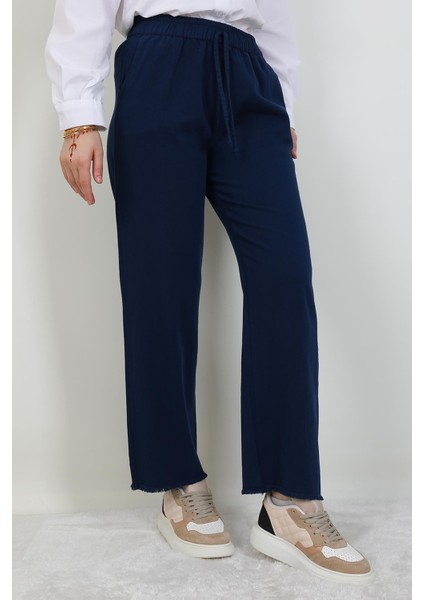 Paçası Püsküllü Pantolon Lacivert fırsatları