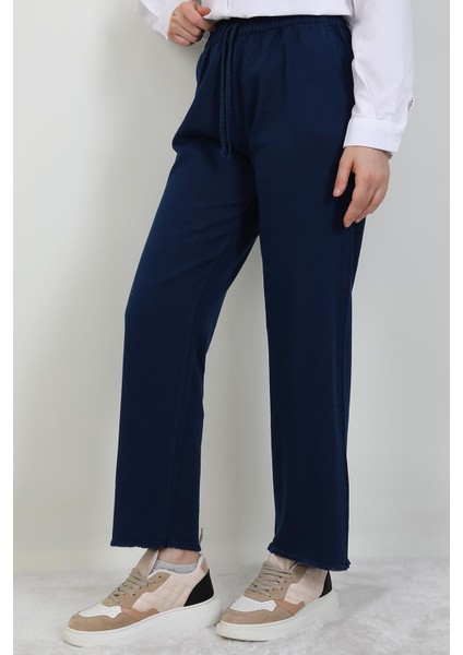 Paçası Püsküllü Pantolon Lacivert indirimleri