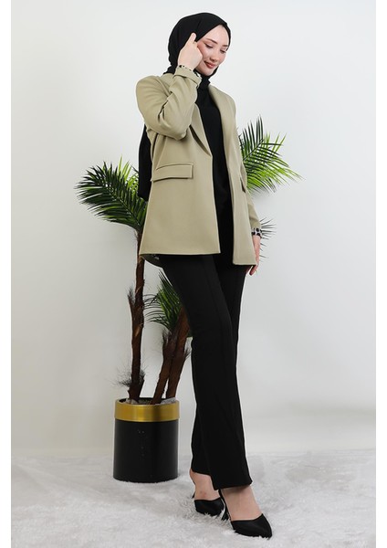 Leopar Astarlı Ceket Açık Mint fırsatları