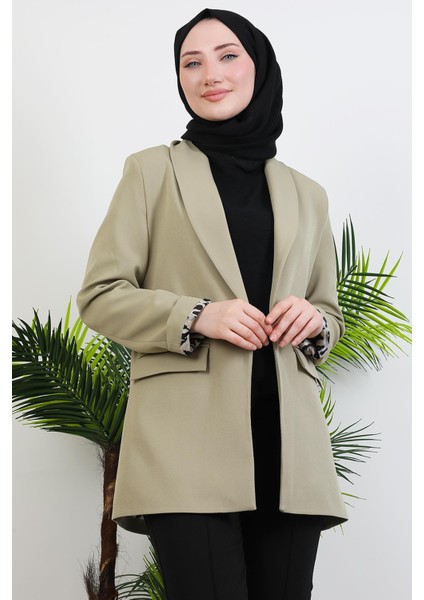 Leopar Astarlı Ceket Açık Mint indirimleri