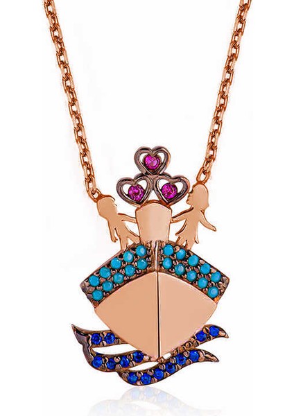 Gümüş Rose Titanik Kadın Kolye