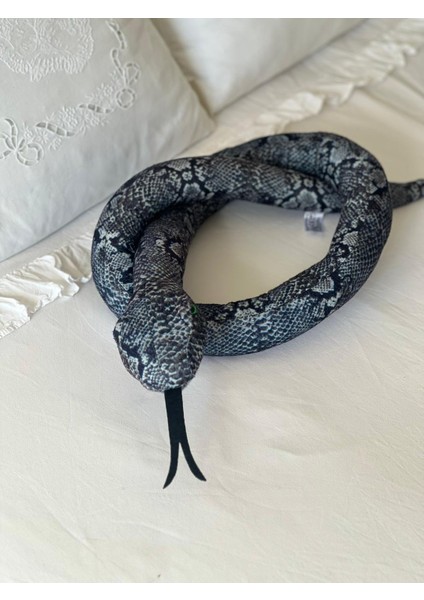 Çocuk Sevimli Yılan Oyun Arkadaşı Peluş Yastık Gri 120 cm modelleri