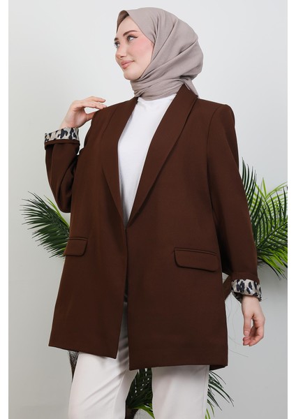 Leopar Astarlı Ceket Acı Kahve indirimleri