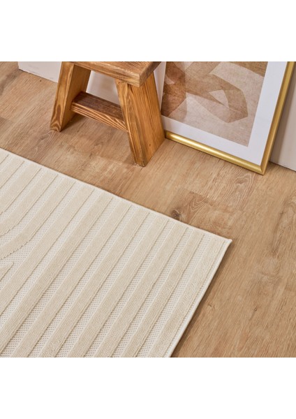 Iskandinav Rune White 120X180 cm Salon Mutfak Halısı Yolluk