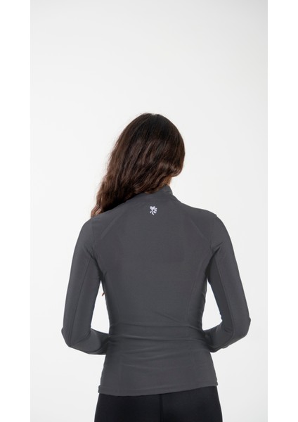 Fermuarlı Çift Cepli Parmak Geçmeli Slim Fit Spor Ceketi Kırmızı fiyatları