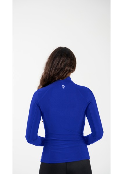 Fermuarlı Çift Cepli Parmak Geçmeli Slim Fit Spor Ceketi Kırmızı