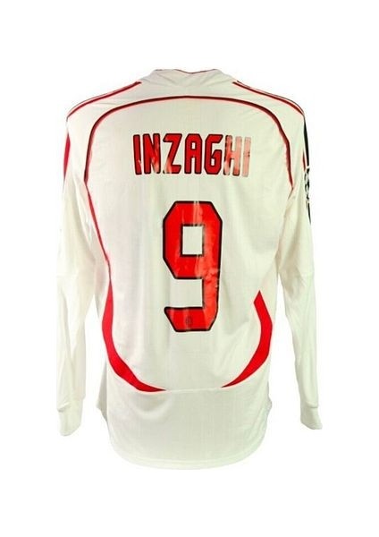2006/07 Efsane A.c M.i.la.n #9 Inzaghi Nostalji Yetişkin Forması Uzun Kollu (Beyaz) modelleri