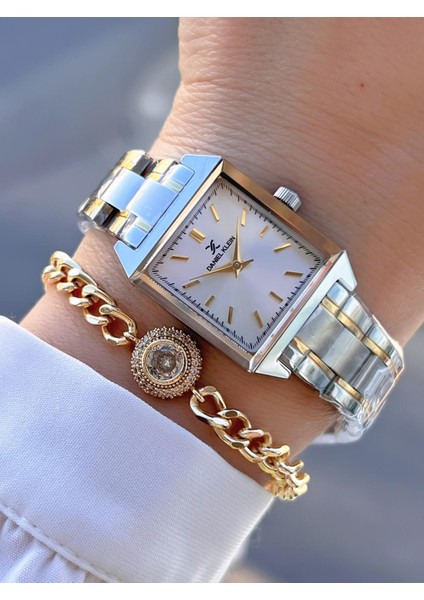 Çelik Kordon 30 mt Suya Dayanıklı 2 Yıl Garantili Kadın Kol Saati+Bileklik BYN.10816.5