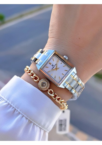 Çelik Kordon 30 mt Suya Dayanıklı 2 Yıl Garantili Kadın Kol Saati+Bileklik BYN.10816.5 fiyatları