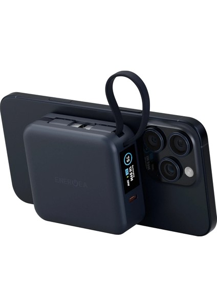 Magpac Mini Plus 10.000 Mah 20W Type-C 2 Adet 20W Type-C Kablo Çıkışlı 15W Magsafe Powerbank