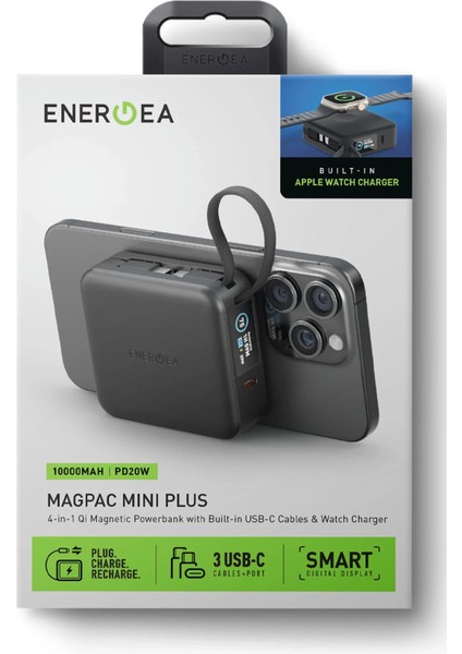 Magpac Mini Plus 10.000 Mah 20W Type-C 2 Adet 20W Type-C Kablo Çıkışlı 15W Magsafe Powerbank modelleri
