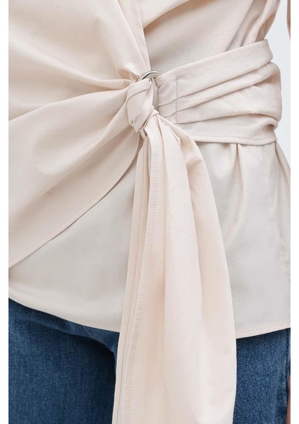 Taş-Yandan Bağlama Detaylı Likralı Gömlek indirimleri