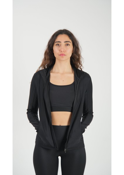 Fermuarlı Çift Cepli Parmak Geçmeli Slim Fit Spor Ceketi Kırmızı