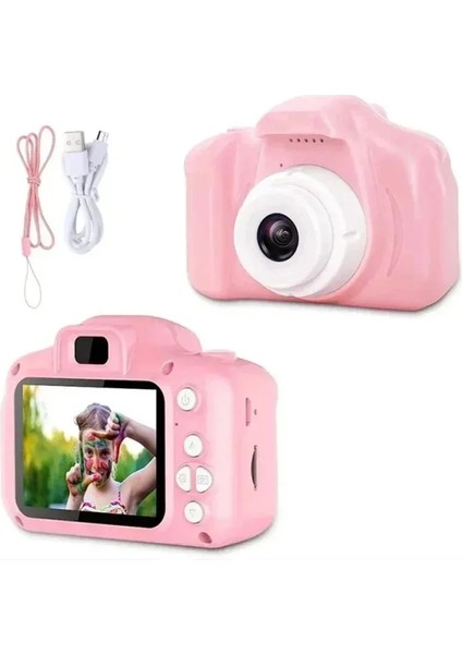 Çocuk Dijital Fotoğraf Makinesi 1080P Hd Sd Kart Girişli Oyunlu Pembe/mavi/yeşil Dijital Fotoğraf Makinesi 1080P Hd Sd Kart Girişli Oyunlu Çocuk Kamerası Dijital Fotoğraf Makinesi Mini 1080P Hd Kamera