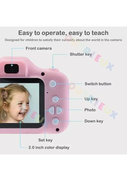 Çocuk Dijital Fotoğraf Makinesi 1080P Hd Sd Kart Girişli Oyunlu Pembe/mavi/yeşil Dijital Fotoğraf Makinesi 1080P Hd Sd Kart Girişli Oyunlu Çocuk Kamerası Dijital Fotoğraf Makinesi Mini 1080P Hd Kamera modelleri