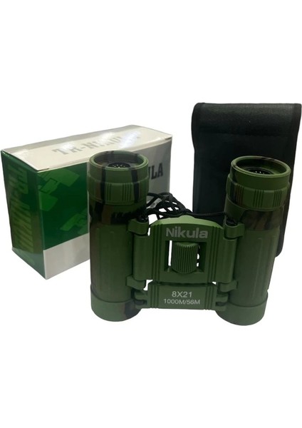 8X21 Dürbün Kamuflaj Av Dürbünü 56M/1000M Kauçuk Kaplama - MDE7061-9961