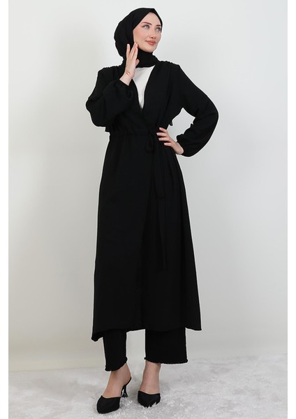 Belden Bağlamalı Kap Siyah