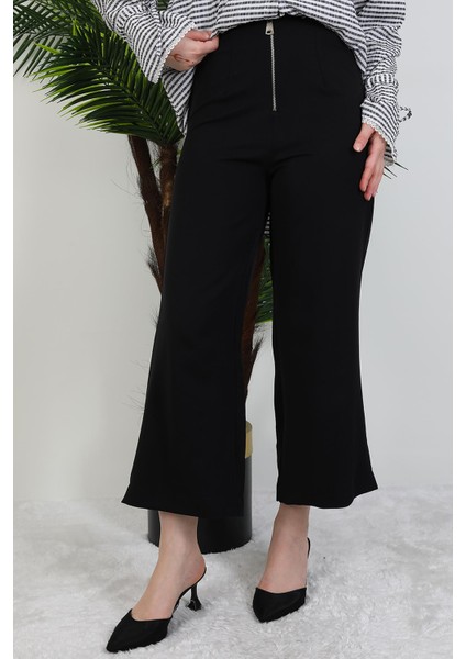 Önden Fermuarlı Pantolon Siyah fiyatları