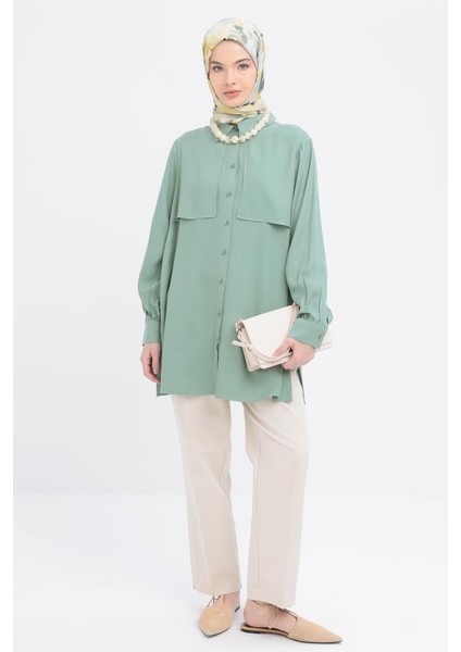 Mint-Önü Rüzgarlıklı Gömlek fiyatları