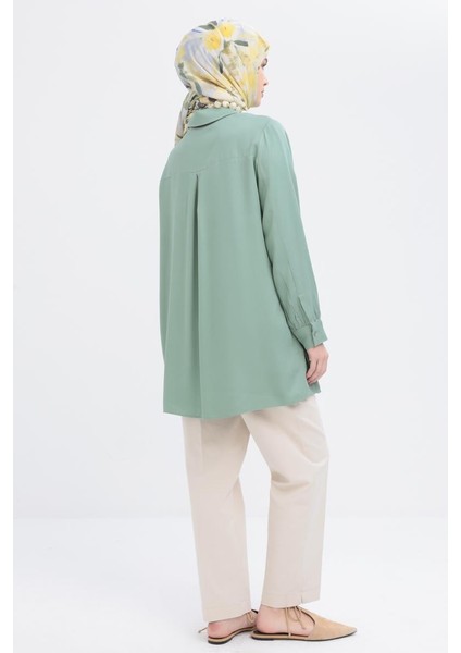 Mint-Önü Rüzgarlıklı Gömlek fırsatları