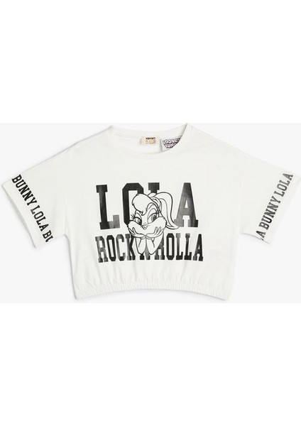 Crop Lola Bunny Tişört Lisanslı Beli Lastikli