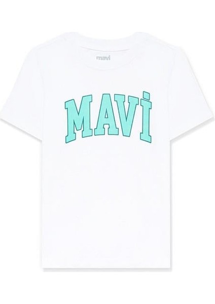Mavi Logo Baskılı Yeşil Tişört 7610109-71643