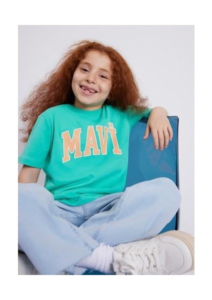 Mavi Logo Baskılı Yeşil Tişört 7610109-71724 indirimleri