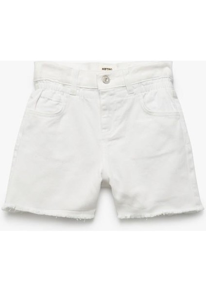Pamuklu Düğme ve Cep Detaylı Basic Denim Şort fiyatları