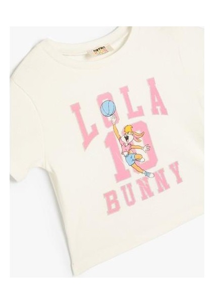 Lola Bunny Tişört Lisanslı Kısa Kollu Bisiklet Yaka