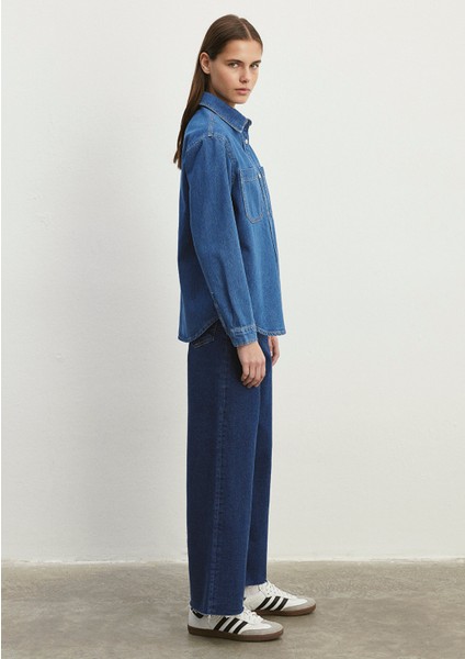 Alesta Classic Denim Koyu Mavi Vintage Jean Gömlek 1210780-87096 indirimleri