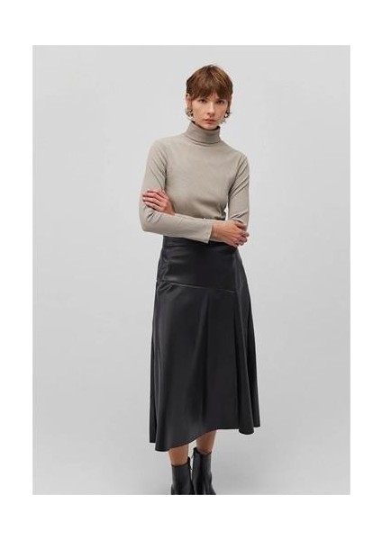 Boğazlı Gri Tişört 1612815-86585