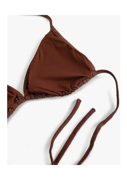 Parlak Bikini Üstü Üçgen Boyundan Bağlamalı modelleri