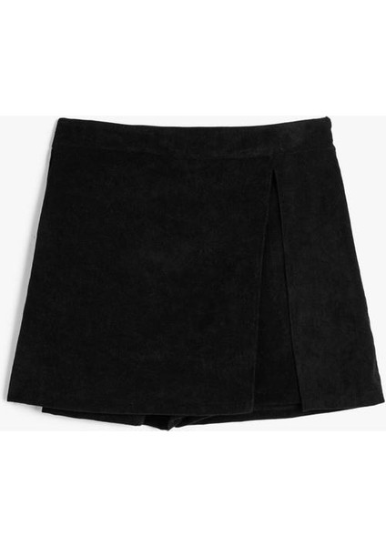 Mini Şort Etek Fitilli Kadife