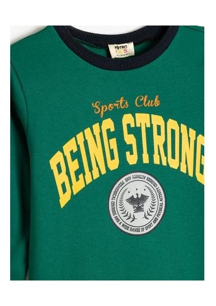 5Wkb10123Tk 786 Yesıl Erkek Cocuk Pamuk Jersey Sweatshırt modelleri