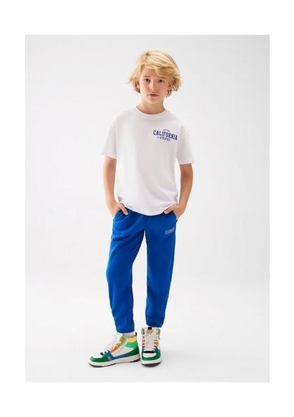 Mavi Logo Baskılı Siyah Eşofman Altı 6010004-900