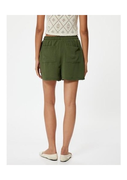 Cepli Şort Rahat Kalıp Beli Bağlamalı Aerobin Kumaş fırsatları