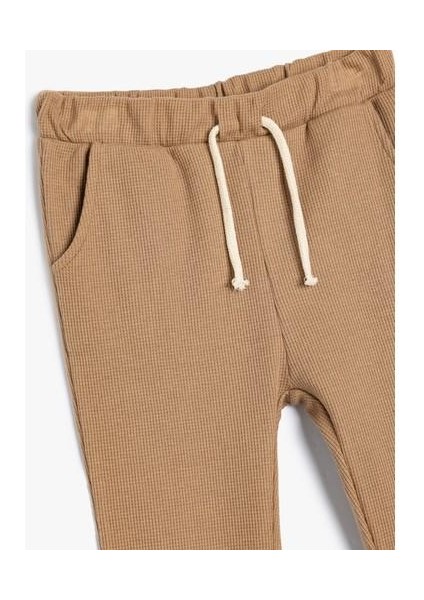 Basic Jogger Eşofman Altı Beli Bağlamalı Dokulu Pamuklu modelleri