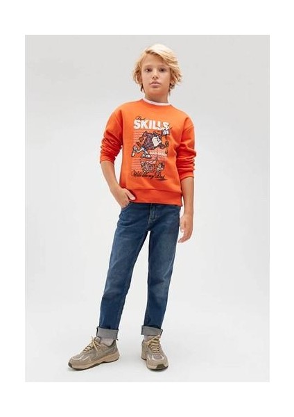 Erkek Çocuk Sweatshirt Turuncu M6S10080-82823