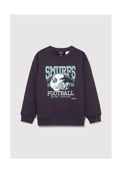 Şirinler Baskılı Antrasit Sweatshirt 6S10084-70087 fiyatları
