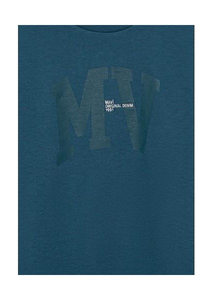 Mv Logo Baskılı Kapüşonlu Yeşil Sweatshirt6S10054-70754 modelleri