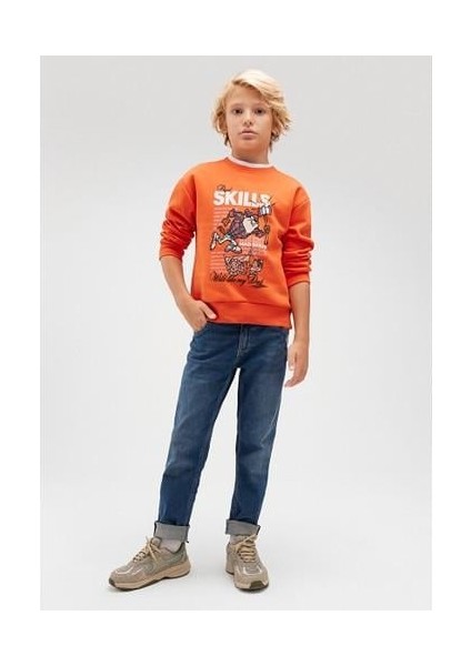 Çocuk Sweatshirt M6S10080-82823 Turuncu