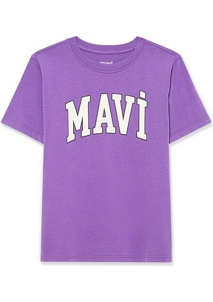 Mavi Logo Baskılı Mor Tişört 6610030-70606 indirimleri